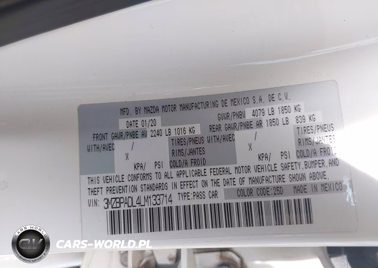 2020 Mazda Mazda3 Preferred Package VIN:3MZBPADL4LM133714 - 9
