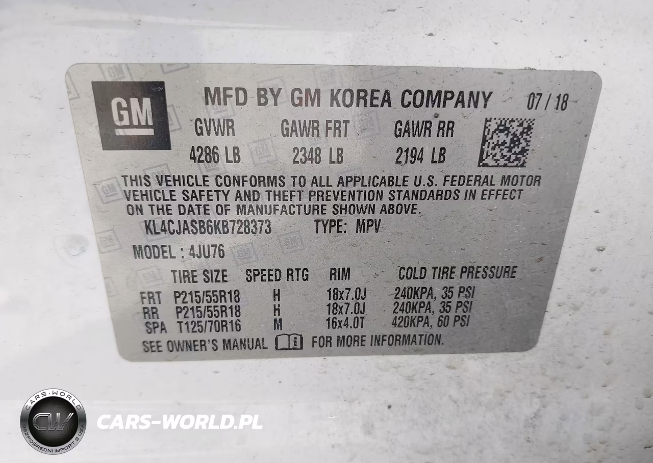 2019 Buick Encore Fwd Preferred VIN:KL4CJASB6KB728373 - 9