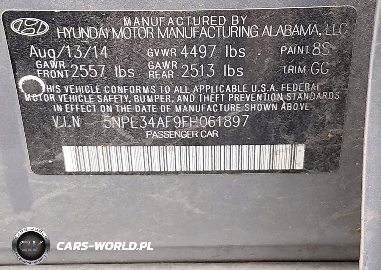 2015 Hyundai Sonata Sport VIN:5NPE34AF9FH061897 - 9