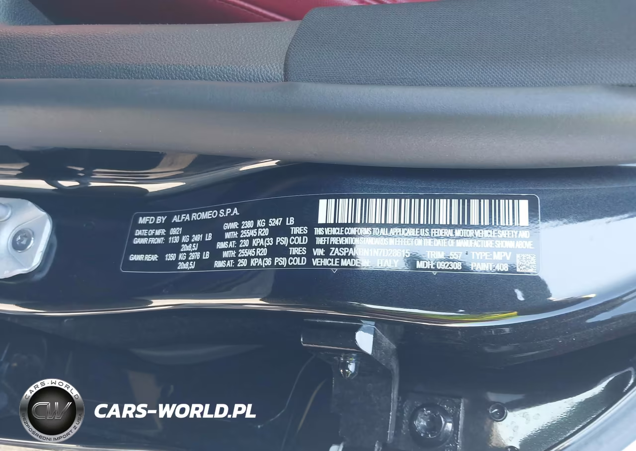 2022 Alfa Romeo Stelvio Veloce Ti Awd VIN:ZASPAKBN1N7D28615 - 9