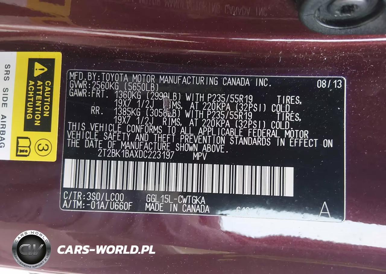 2013 Lexus Rx 350 VIN:2T2BK1BAXDC223197 - 9