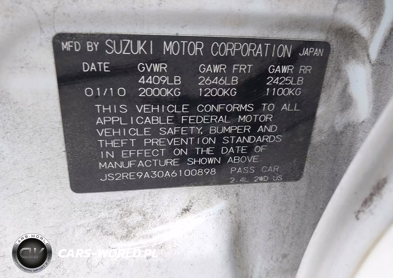 2010 Suzuki Kizashi Se VIN:JS2RE9A30A6100898 - 9