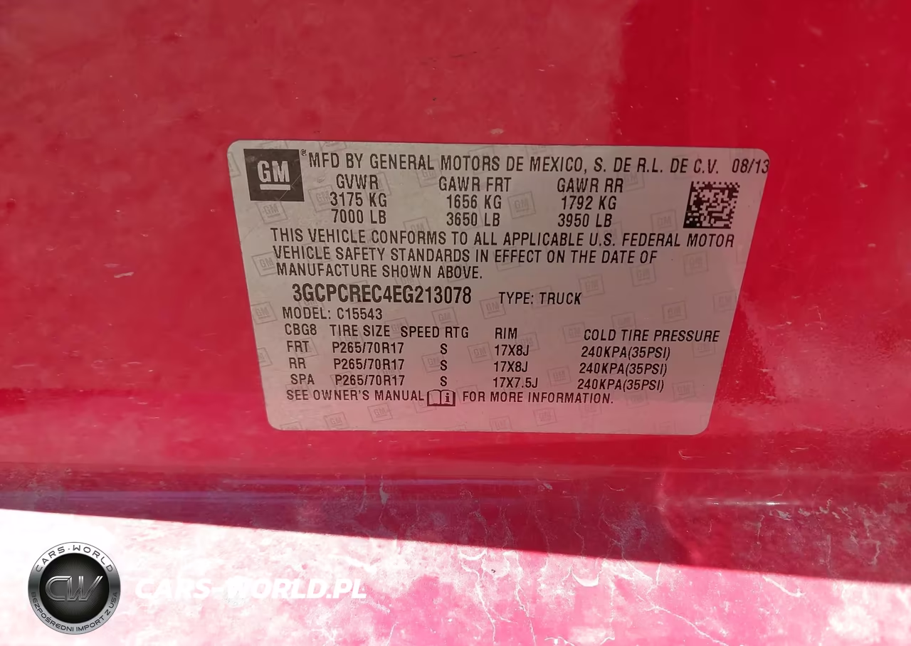 2014 Chevrolet Silverado 1500 2Lt VIN:3GCPCREC4EG213078 - 9