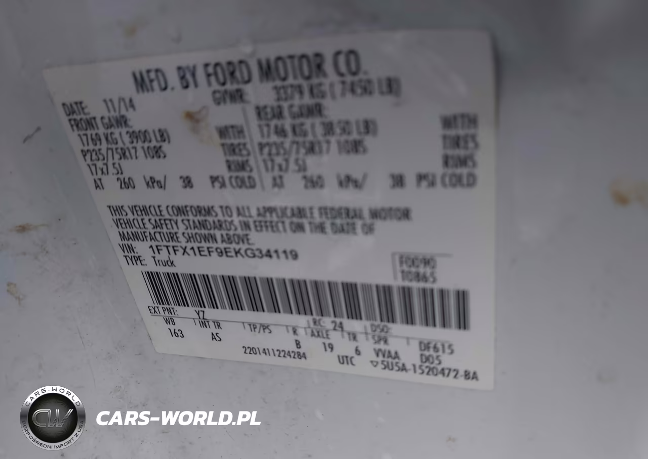 2014 Ford F-150 Xl VIN:1FTFX1EF9EKG34119 - 9