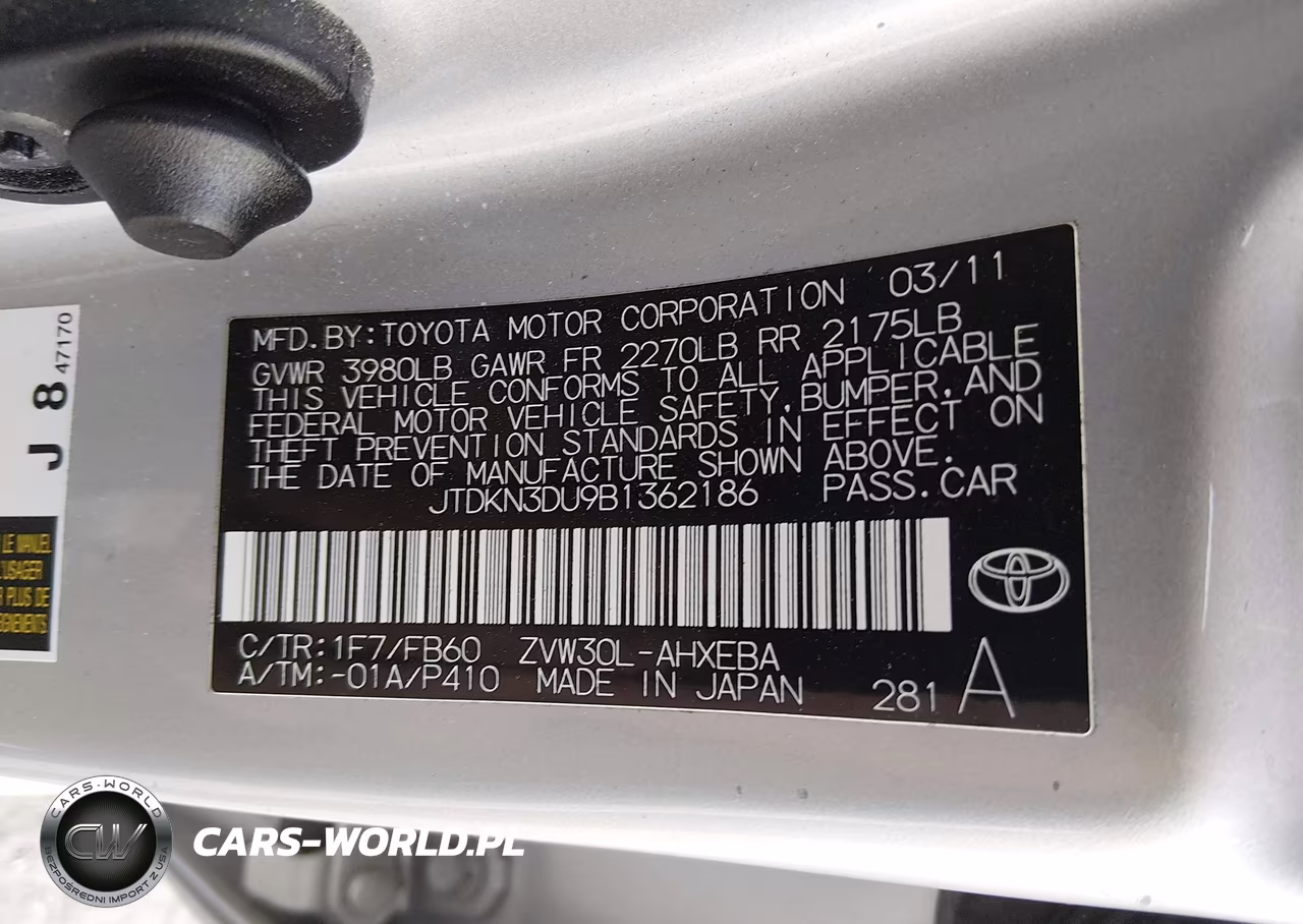 2011 Toyota Prius Two VIN:JTDKN3DU9B1362186 - 9