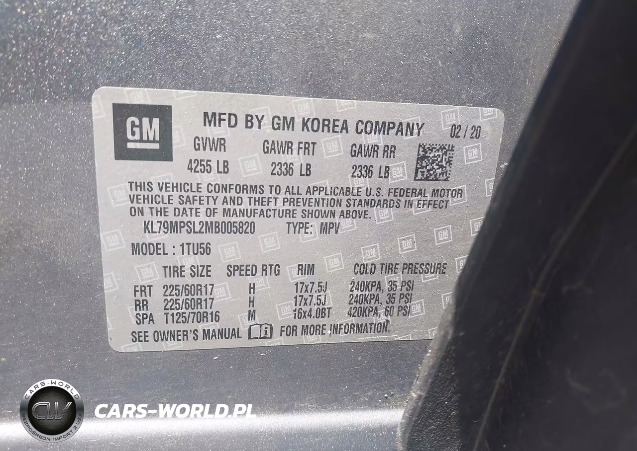 2021 Chevrolet Trailblazer Fwd Lt VIN:KL79MPSL2MB005820 - 9