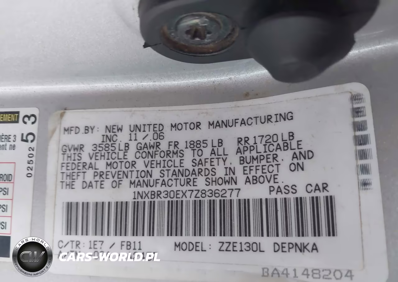 2007 Toyota Corolla Le VIN:1NXBR30EX7Z836277 - 9