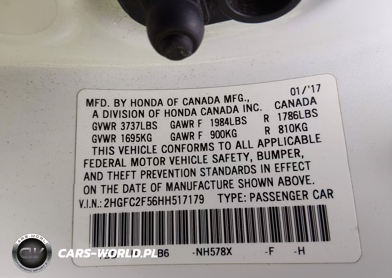2017 Honda Civic Lx VIN:2HGFC2F56HH517179 - 9