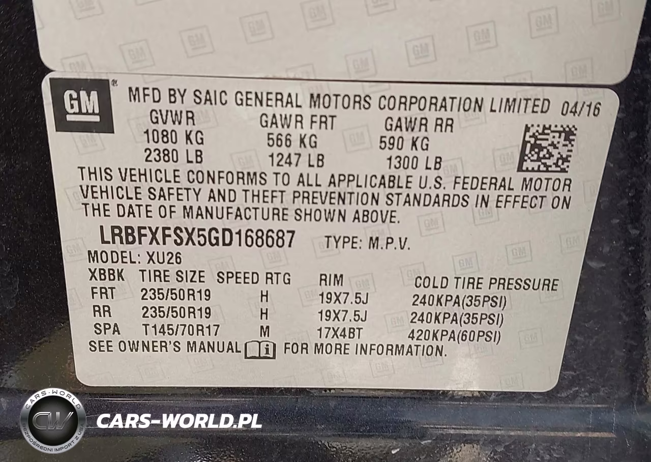 2016 Buick Envision Premium Ii VIN:LRBFXFSX5GD168687 - 9