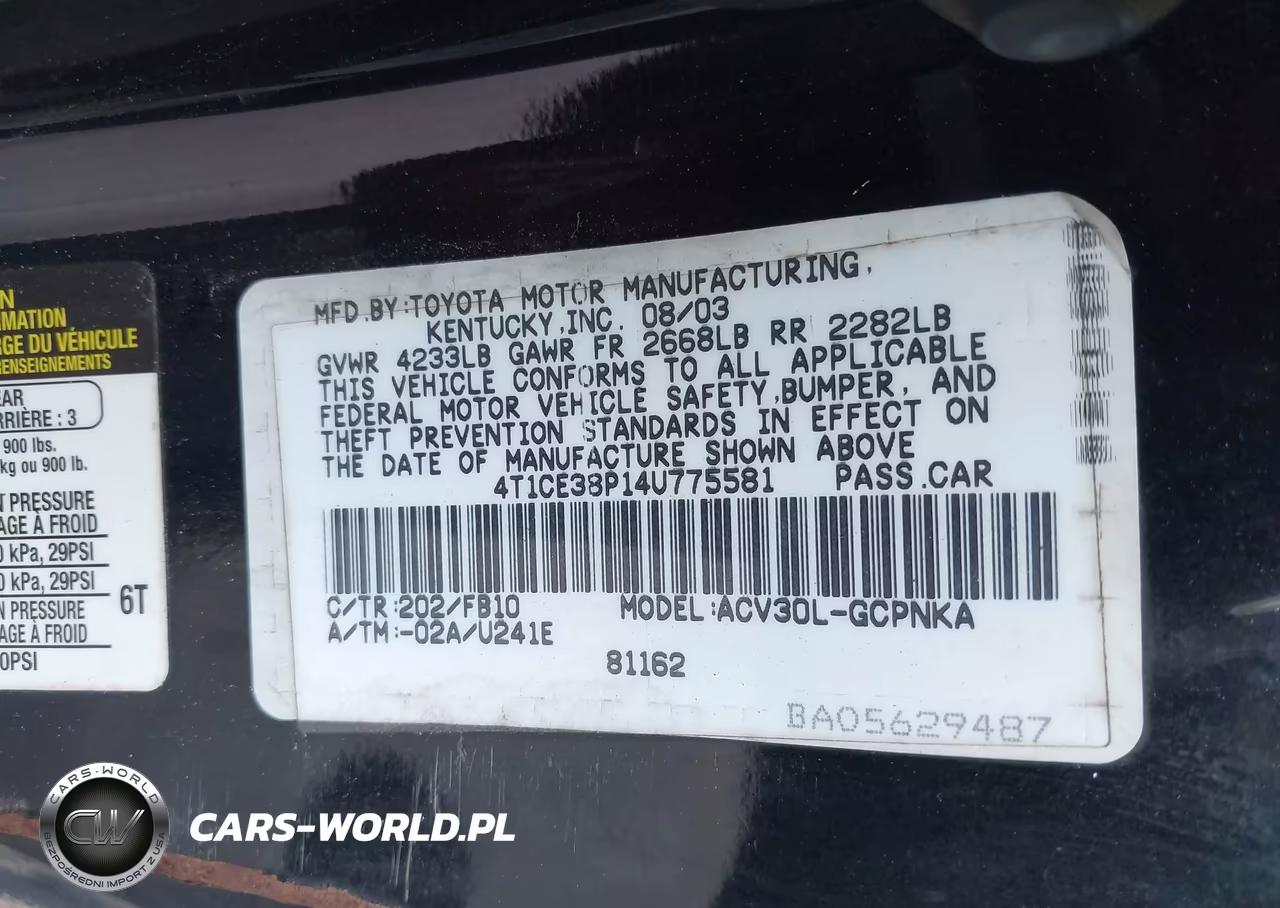 2004 Toyota Camry Solara Se VIN:4T1CE38P14U775581 - 9