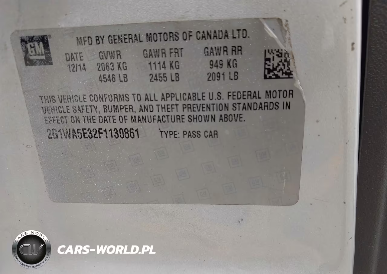 2015 Chevrolet Impala Limited Ls VIN:2G1WA5E32F1130861 - 9