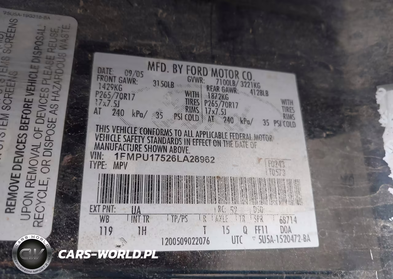 2006 Ford Expedition Eddie Bauer-King Ranch VIN:1FMPU17526LA28962 - 9