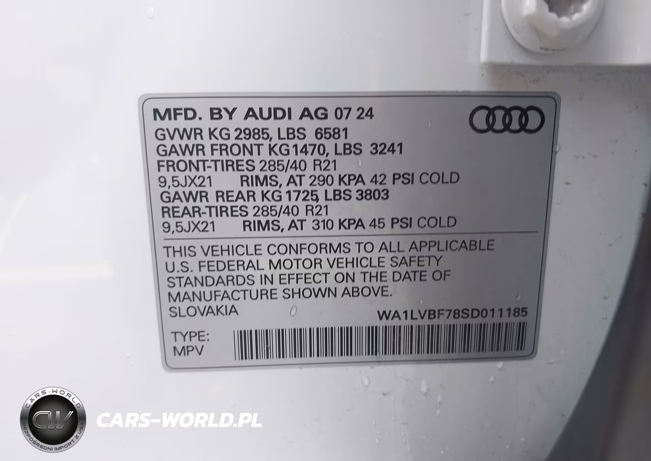 2025 Audi Q7 Premium Plus 55 Tfsi Quattro Tiptronic VIN:WA1LVBF78SD011185 - 9