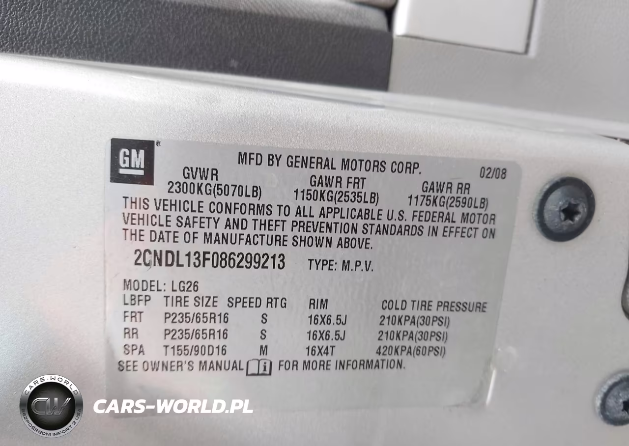 2008 Chevrolet Equinox Ls VIN:2CNDL13F086299213 - 9