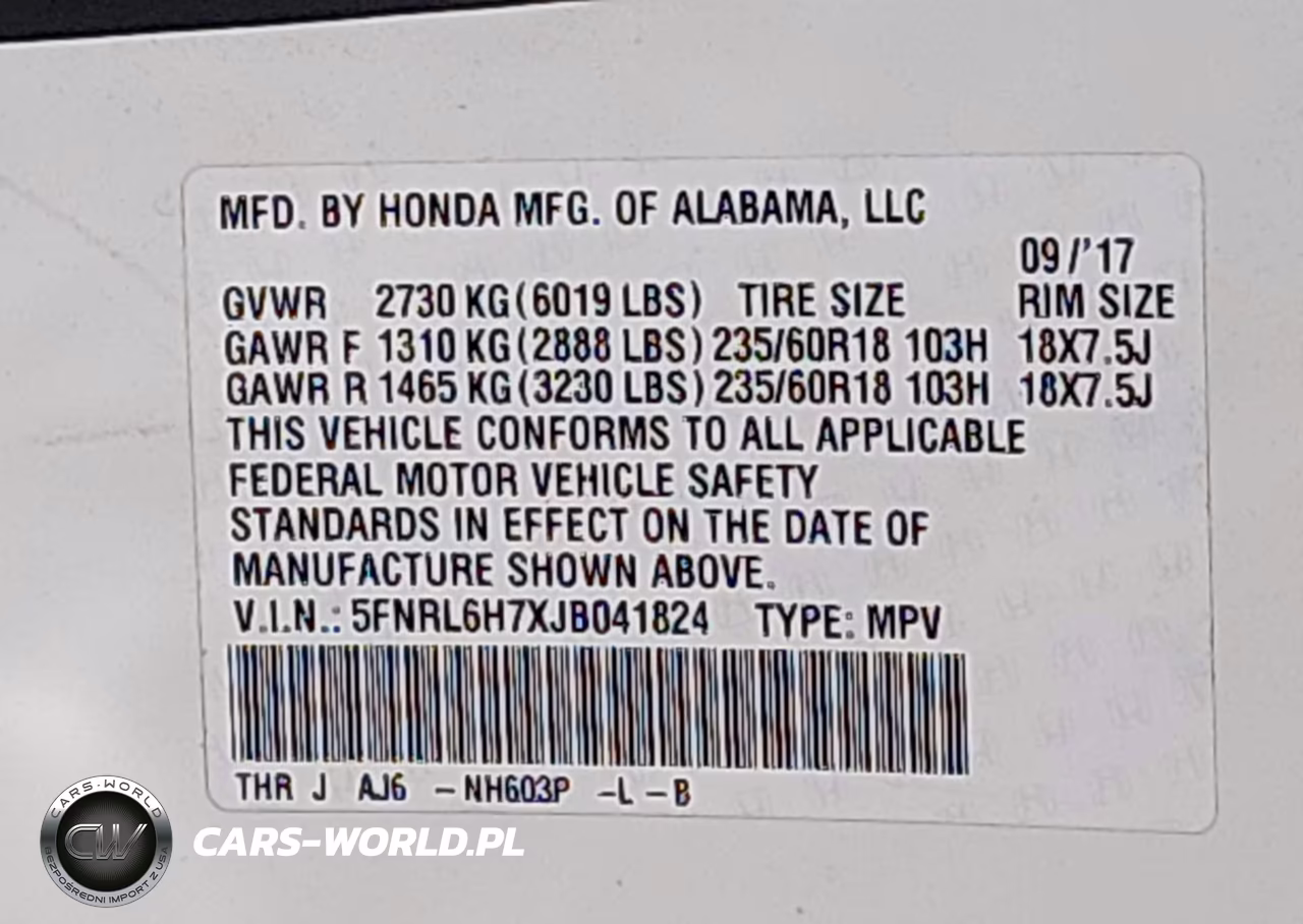 2018 Honda Odyssey Ex-L VIN:5FNRL6H7XJB041824 - 9