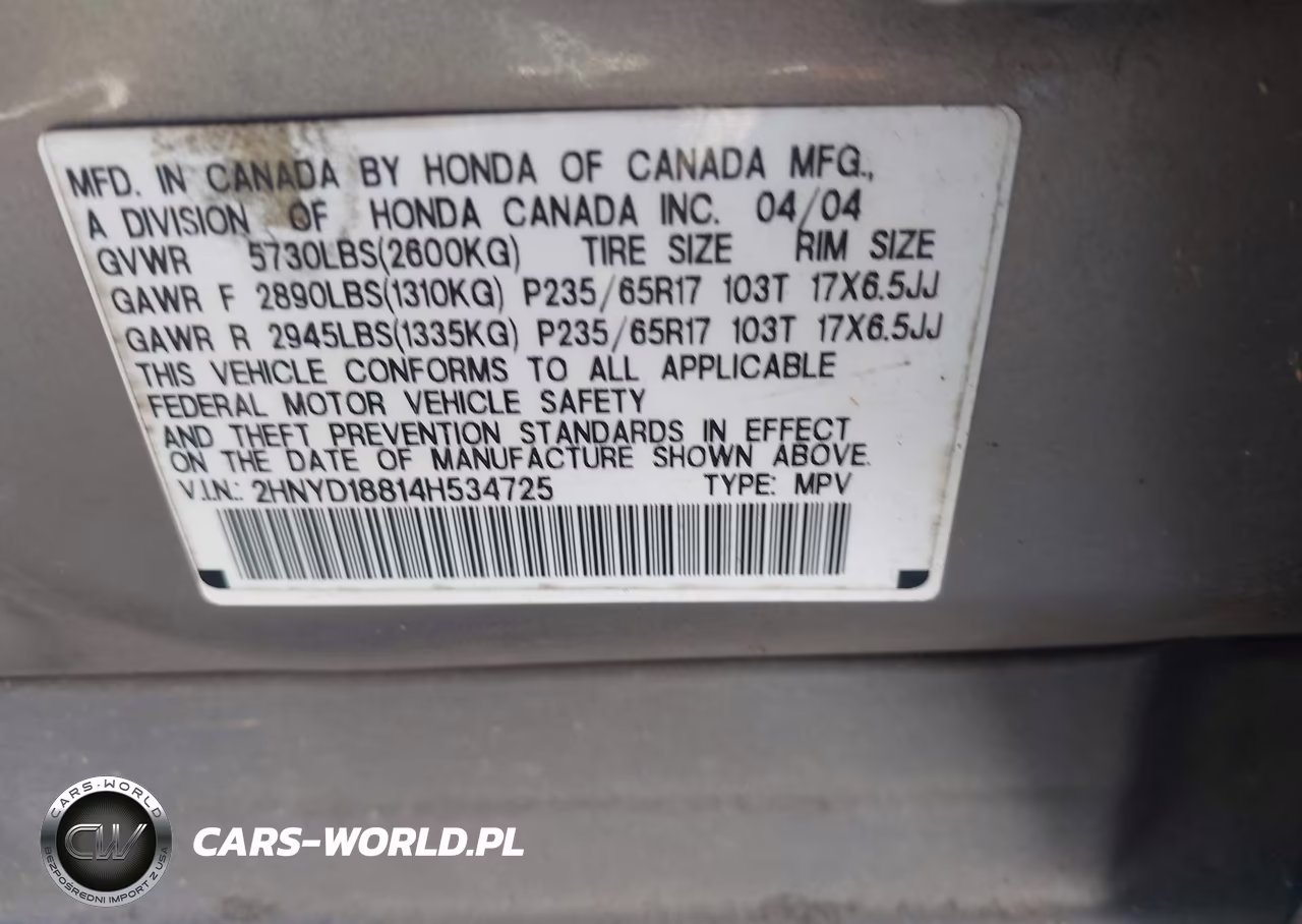 2004 Acura Mdx VIN:2HNYD18814H534725 - 9