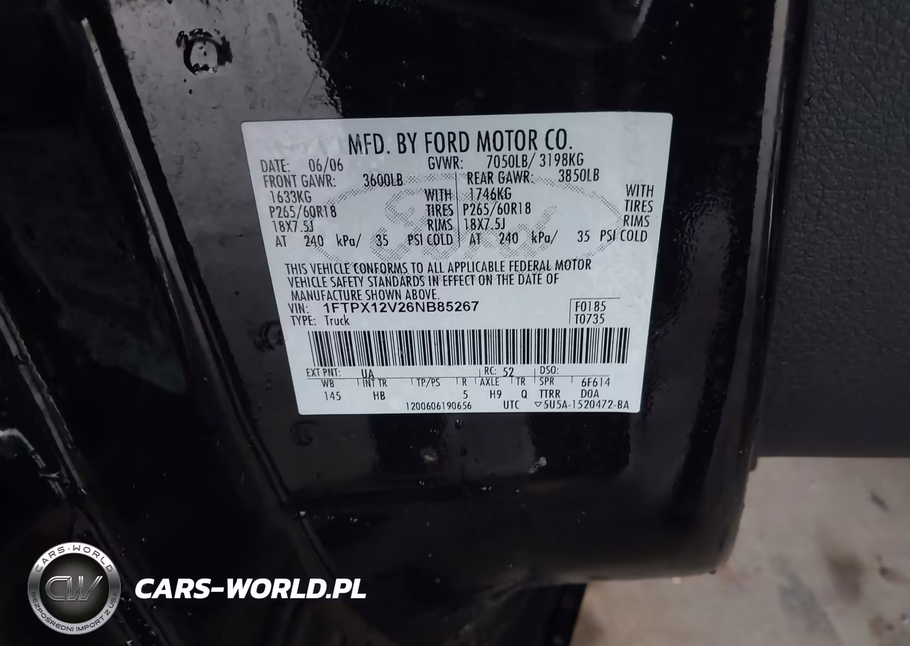 2006 Ford F-150 Lariat-Xl-Xlt VIN:1FTPX12V26NB85267 - 9