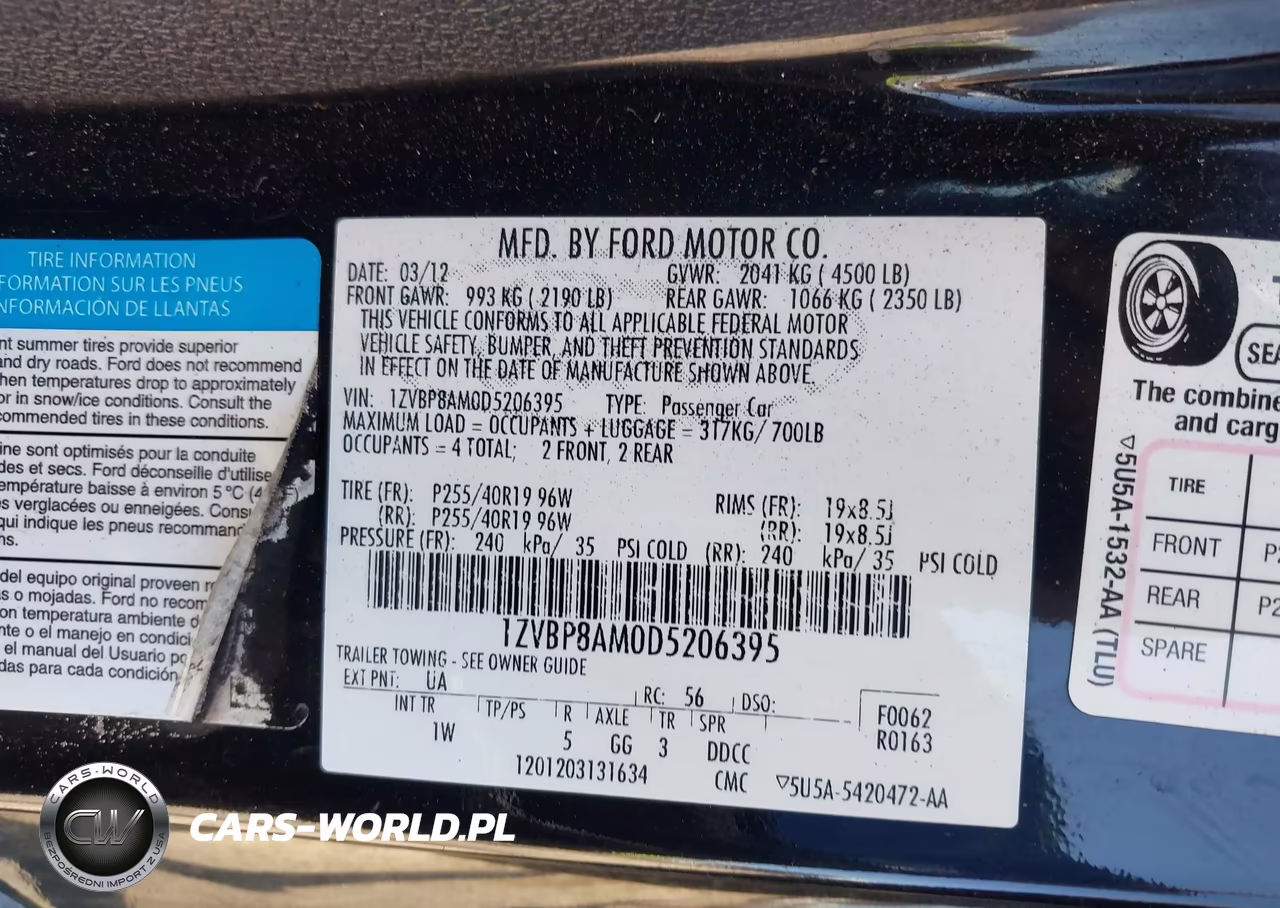 2013 Ford Mustang V6 VIN:1ZVBP8AM0D5206395 - 9