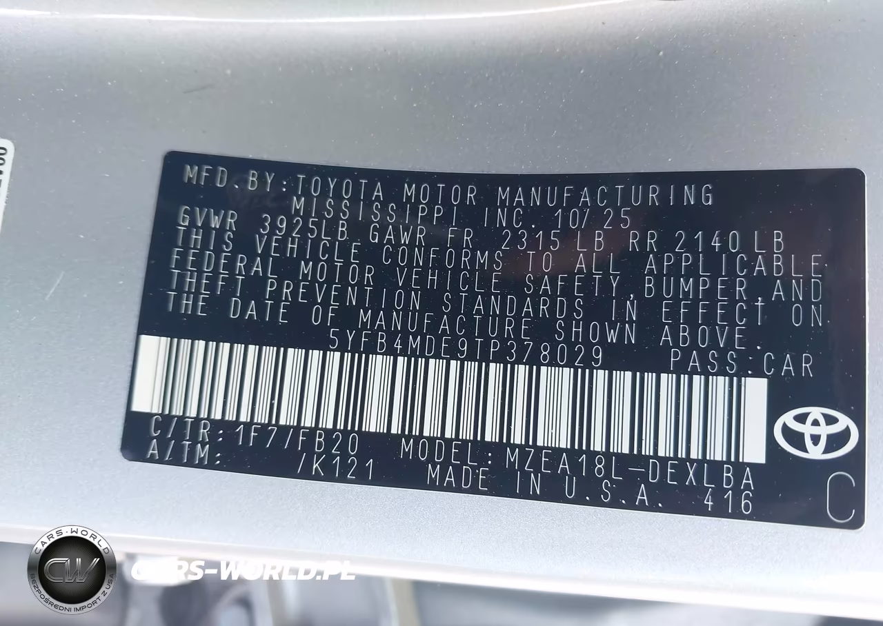 2026 Toyota Corolla Le VIN:5YFB4MDE9TP378029 - 9