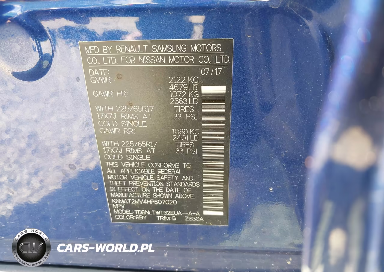2017 Nissan Rogue Sv VIN:KNMAT2MV4HP607020 - 9