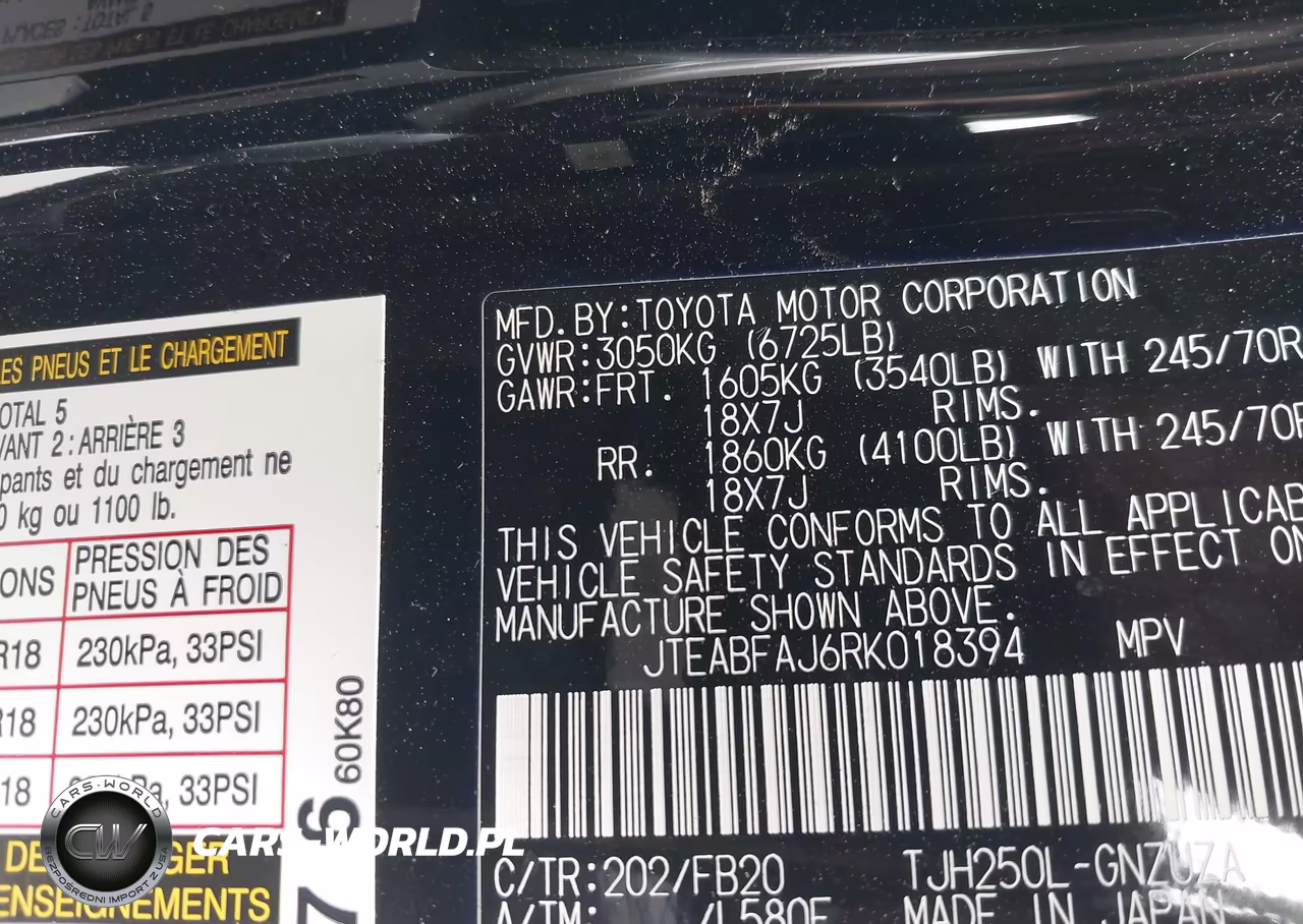 2024 Toyota Land Cruiser 1958 VIN:JTEABFAJ6RK018394 - 9