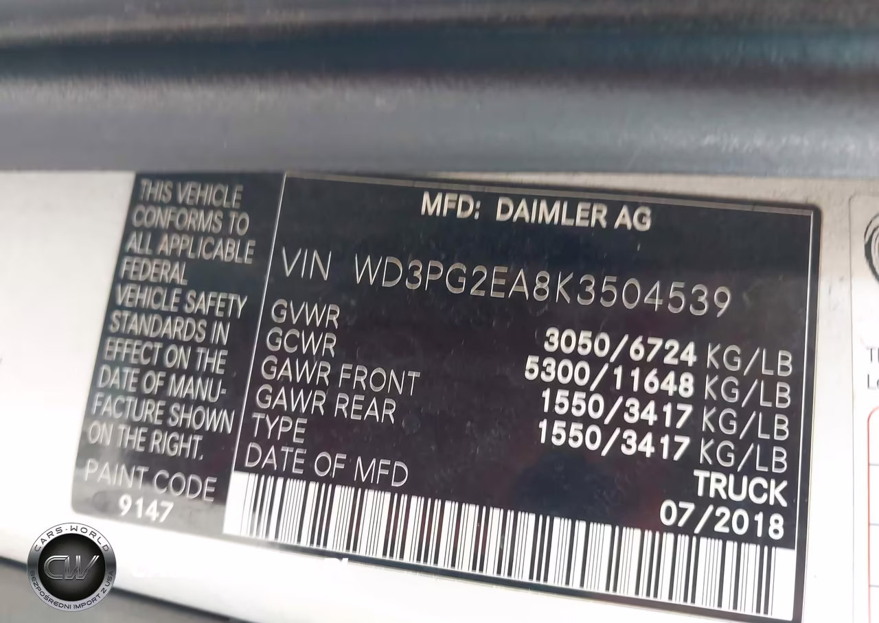 2019 Mercedes-Benz Metris VIN:WD3PG2EA8K3504539 - 9