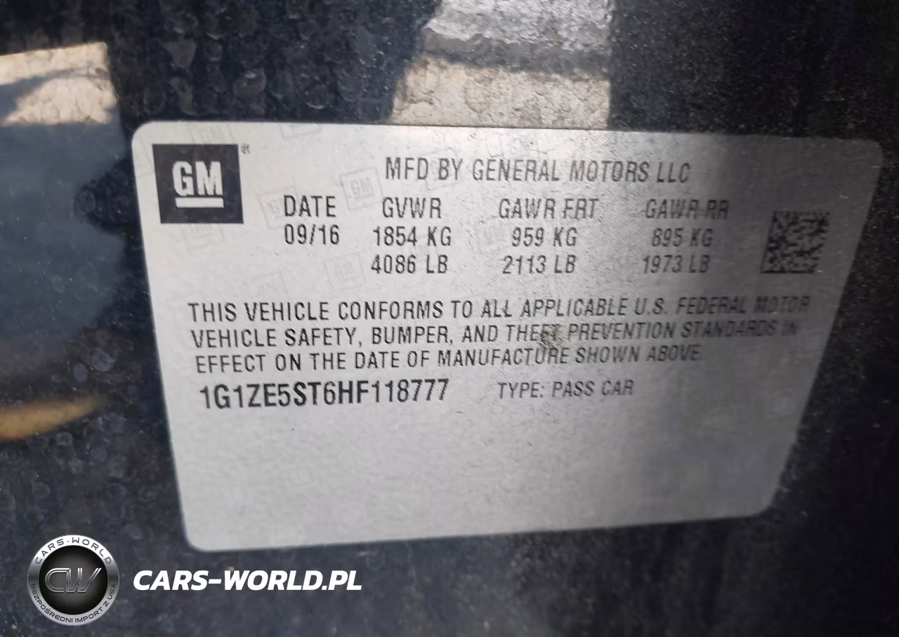 2017 Chevrolet Malibu 1Lt VIN:1G1ZE5ST6HF118777 - 9