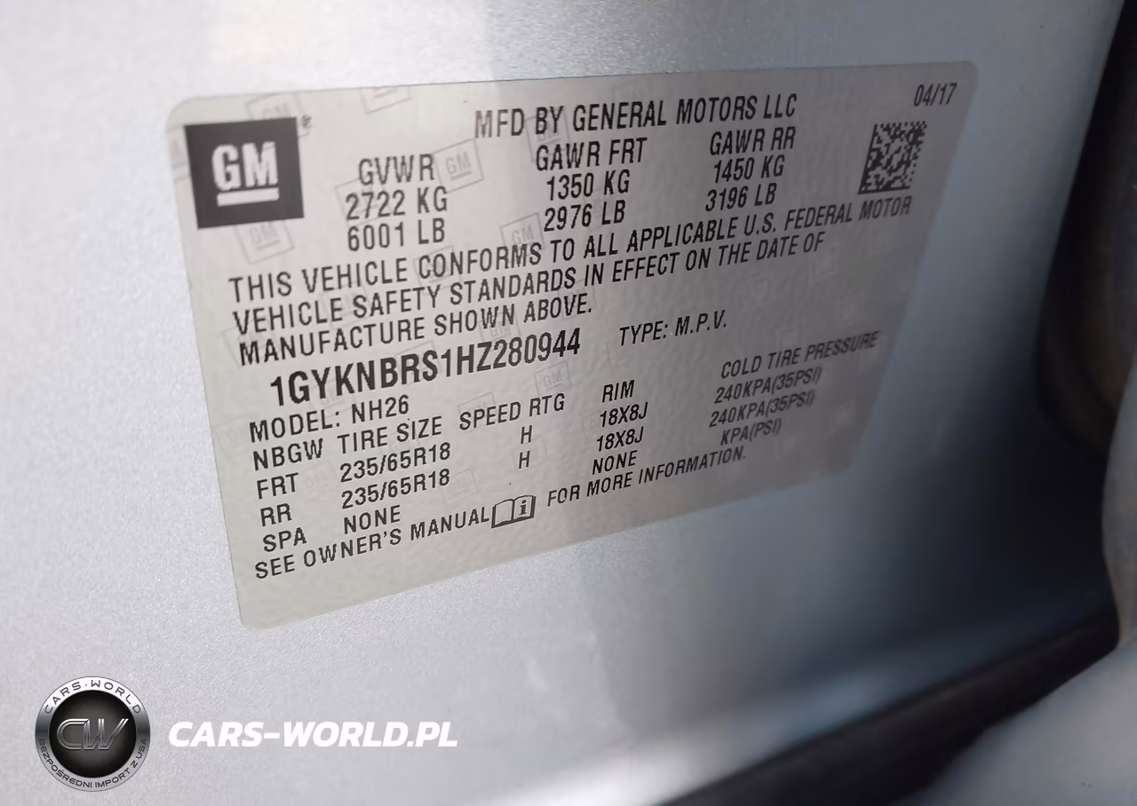 2017 Cadillac Xt5 Luxury VIN:1GYKNBRS1HZ280944 - 9
