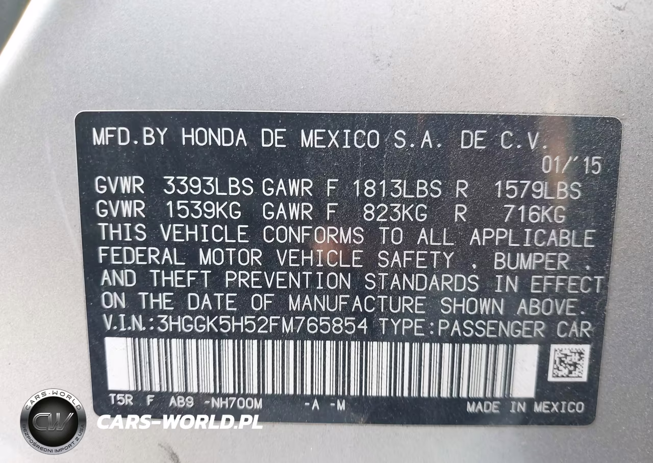 2015 Honda Fit Lx VIN:3HGGK5H52FM765854 - 9