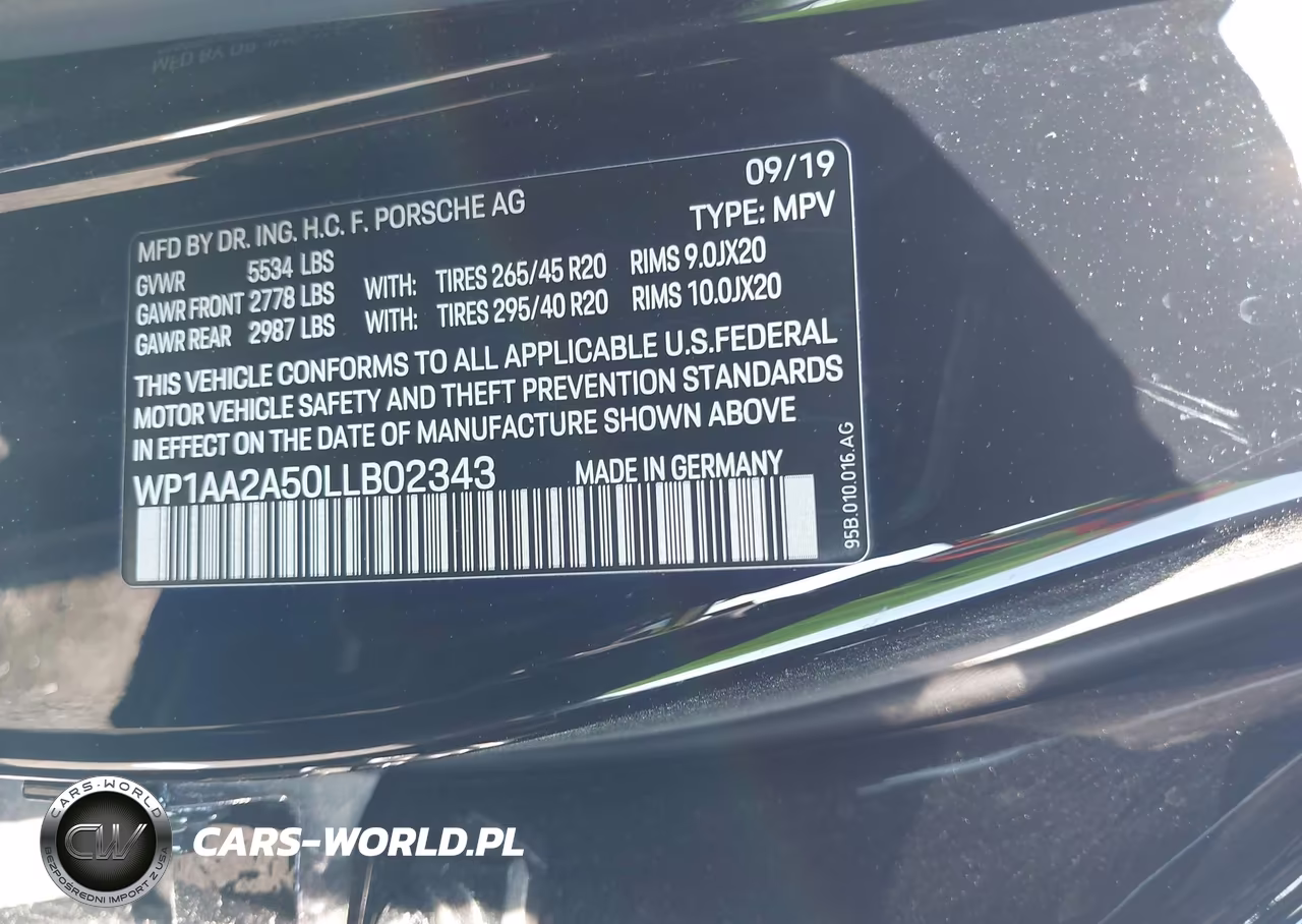 2020 Porsche Macan VIN:WP1AA2A50LLB02343 - 9