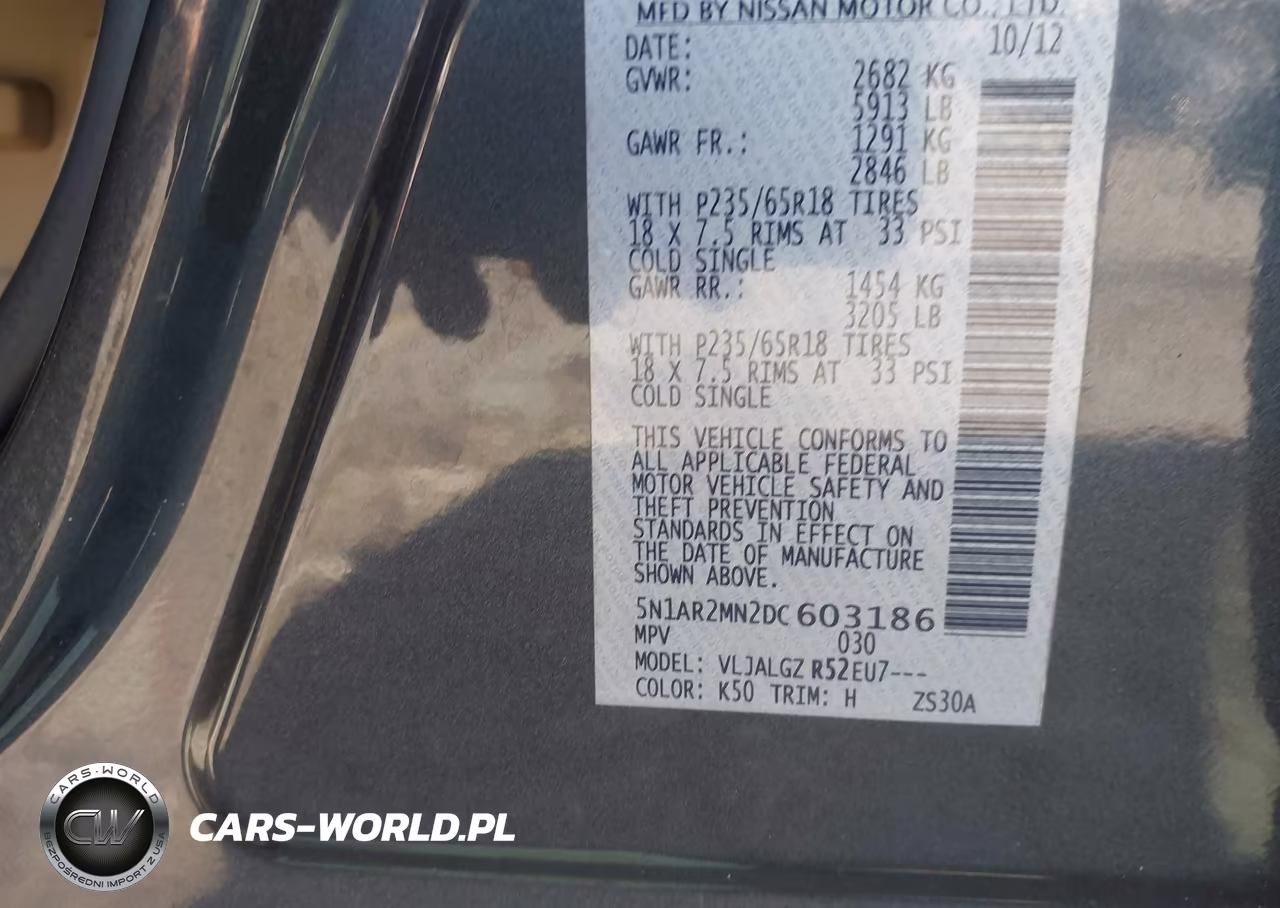 2013 Nissan Pathfinder Sl VIN:5N1AR2MN2DC603186 - 9