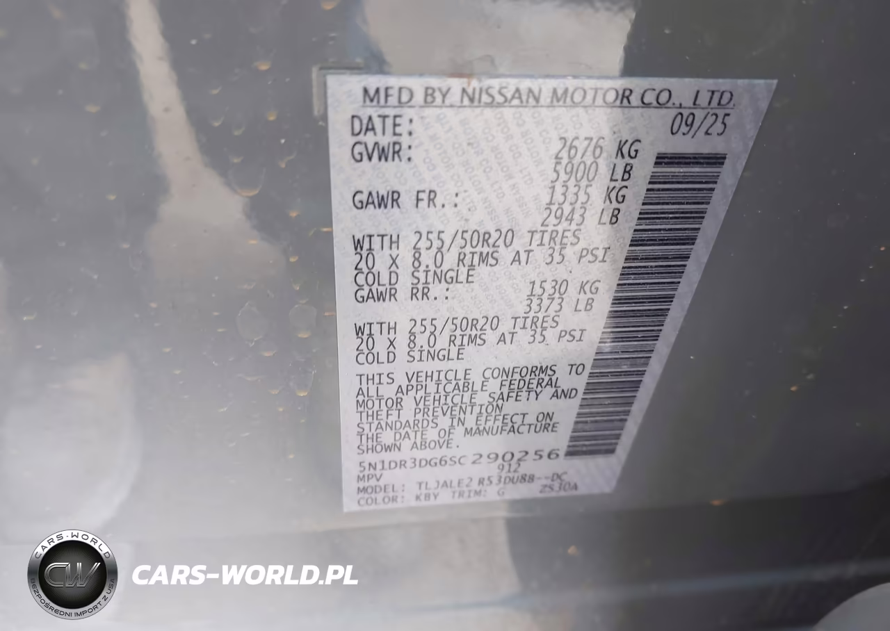2025 Nissan Pathfinder Platinum Fwd VIN:5N1DR3DG6SC290256 - 9