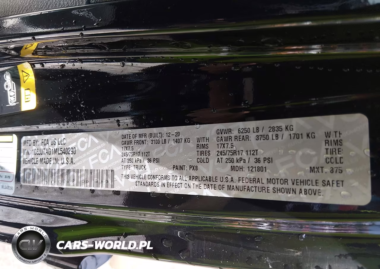 2021 Jeep Gladiator Sport S 4X4 VIN:1C6JJTAG1ML540290 - 9