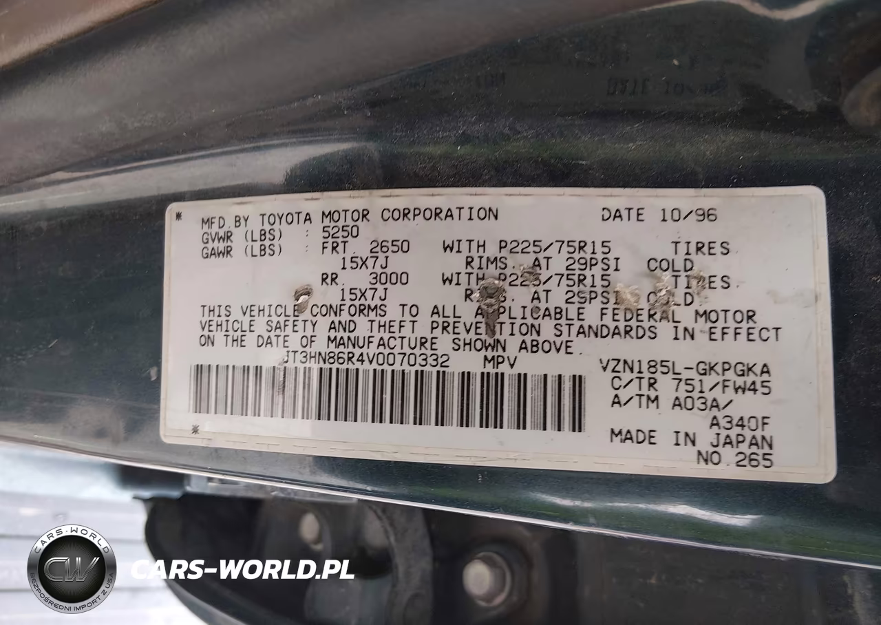 1997 Toyota 4Runner Sr5 V6 VIN:JT3HN86R4V0070332 - 9