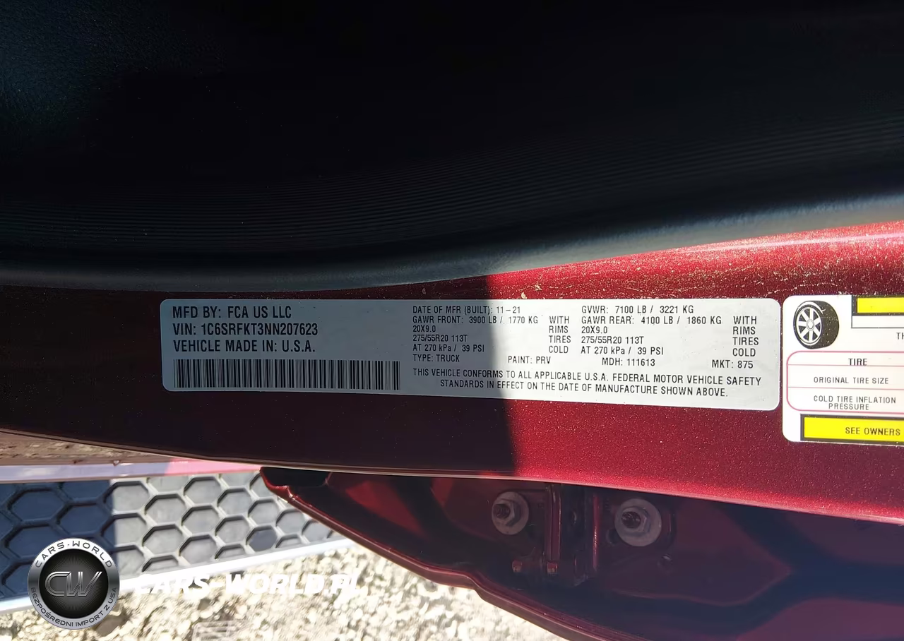 2022 Ram 1500 Limited Longhorn 4X4 5'7 Box VIN:1C6SRFKT3NN207623 - 9