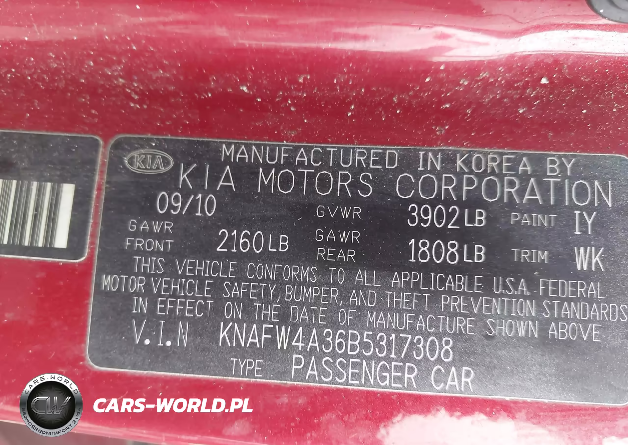 2011 Kia Forte Sx VIN:KNAFW4A36B5317308 - 9