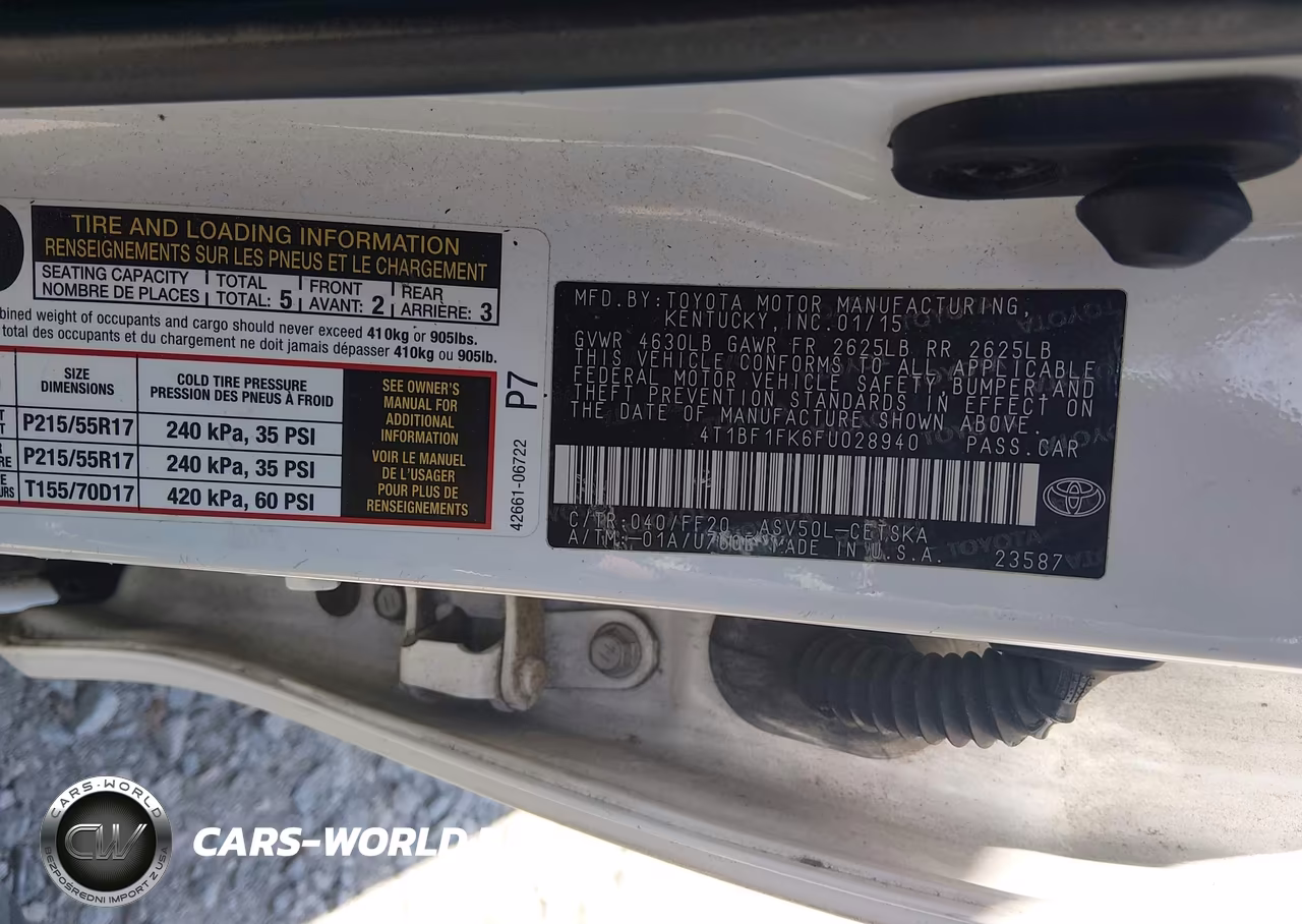 2015 Toyota Camry Se VIN:4T1BF1FK6FU028940 - 9