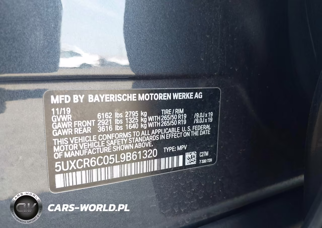 2020 BMW X5 xDrive40I VIN:5UXCR6C05L9B61320 - 9