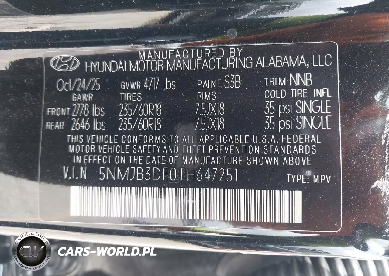 2026 Hyundai Tucson Sel VIN:5NMJB3DE0TH647251 - 9