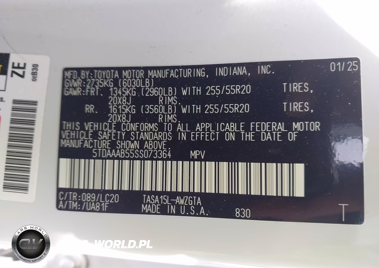 2025 Toyota Grand Highlander Limited VIN:5TDAAAB55SS073364 - 9