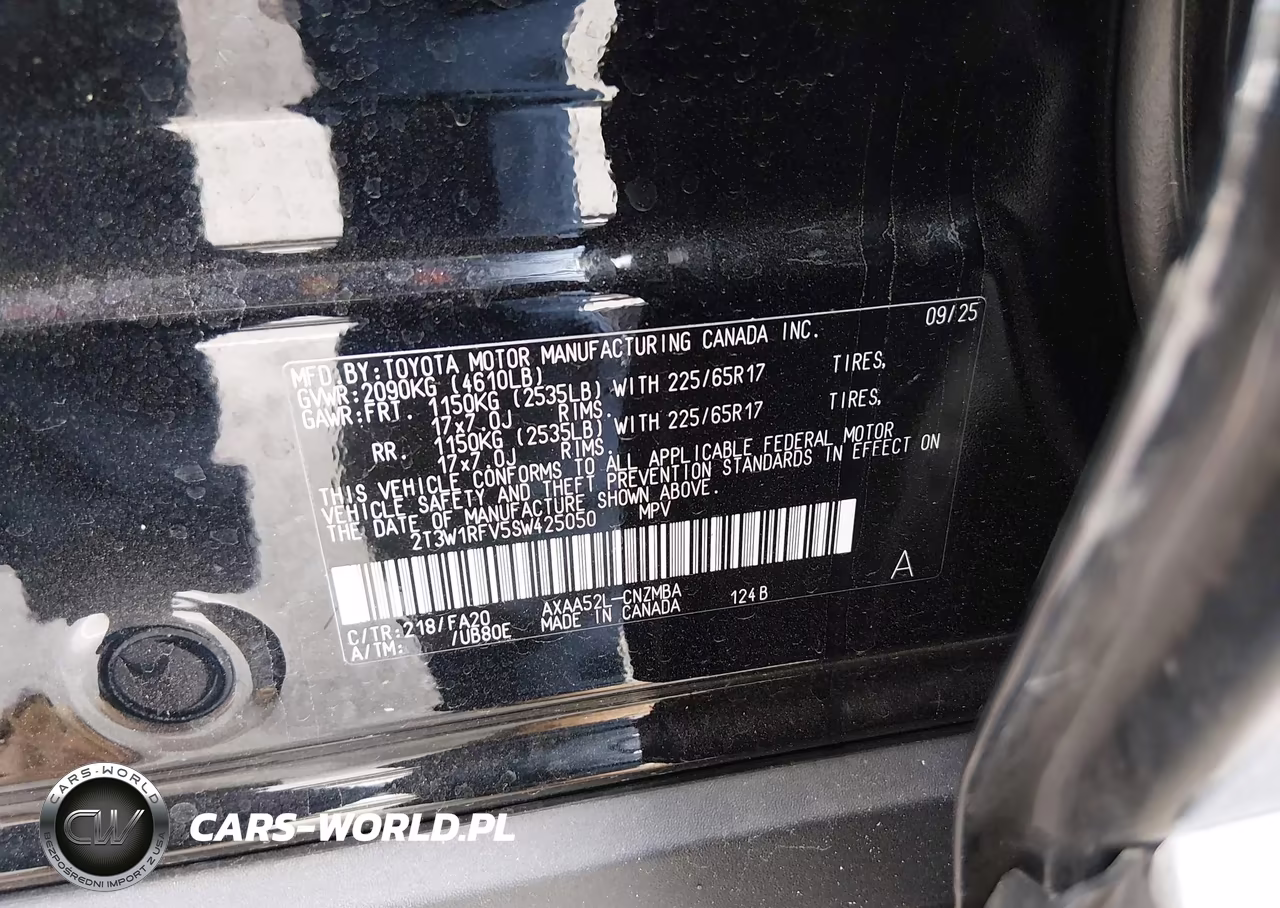 2025 Toyota Rav4 Xle VIN:2T3W1RFV5SW425050 - 9