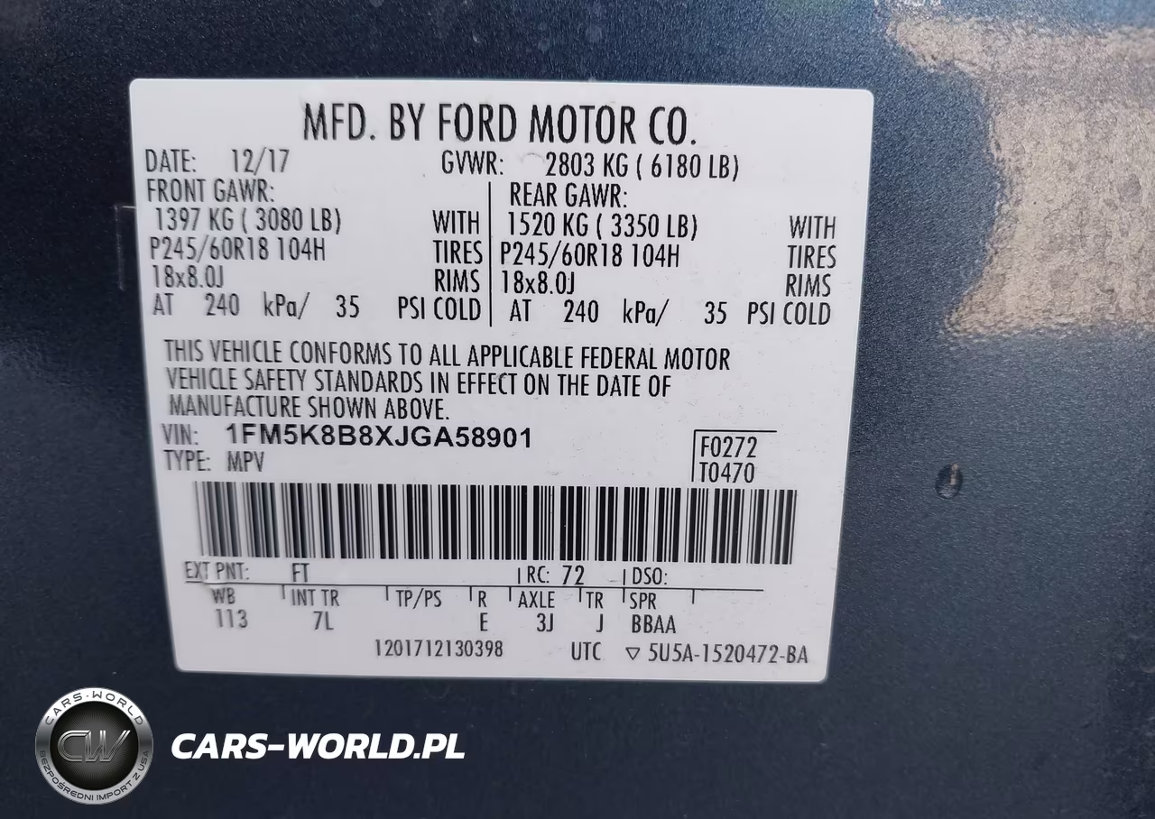 2018 Ford Explorer VIN:1FM5K8B8XJGA58901 - 9