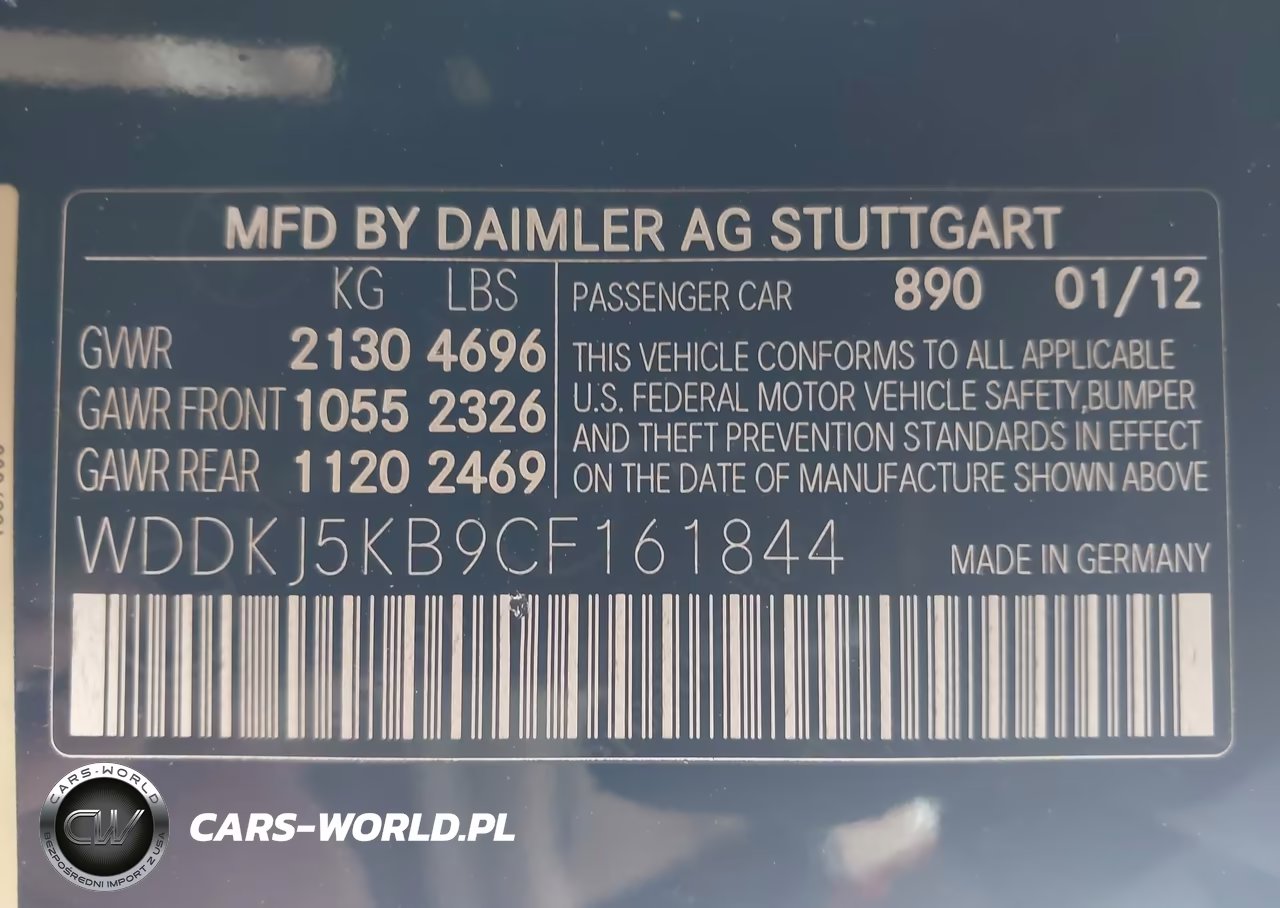 2012 Mercedes-Benz E 350 VIN:WDDKJ5KB9CF161844 - 9