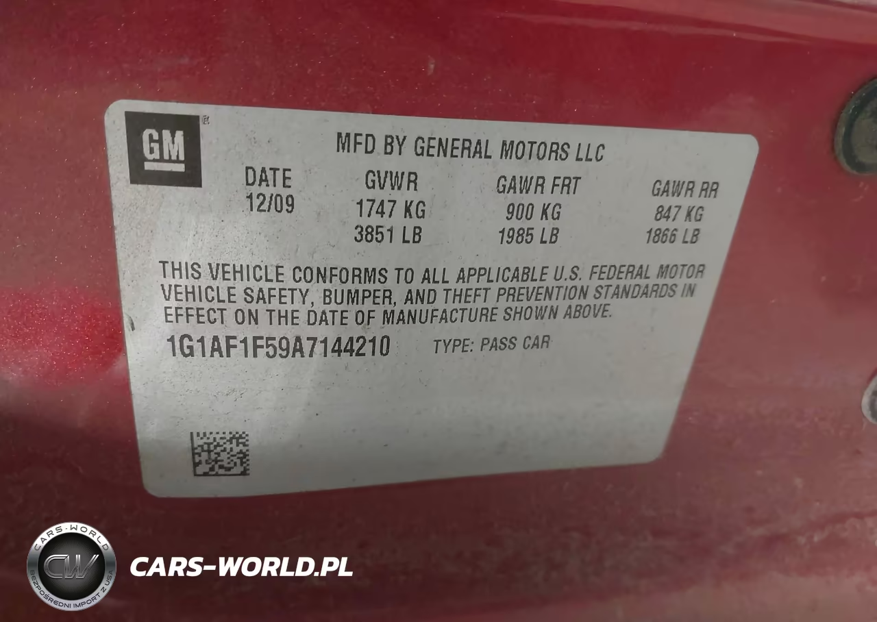 2010 Chevrolet Cobalt Lt VIN:1G1AF1F59A7144210 - 9