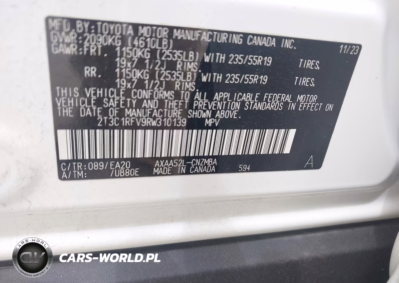 2024 Toyota Rav4 Xle Premium VIN:2T3C1RFV9RW310139 - 9