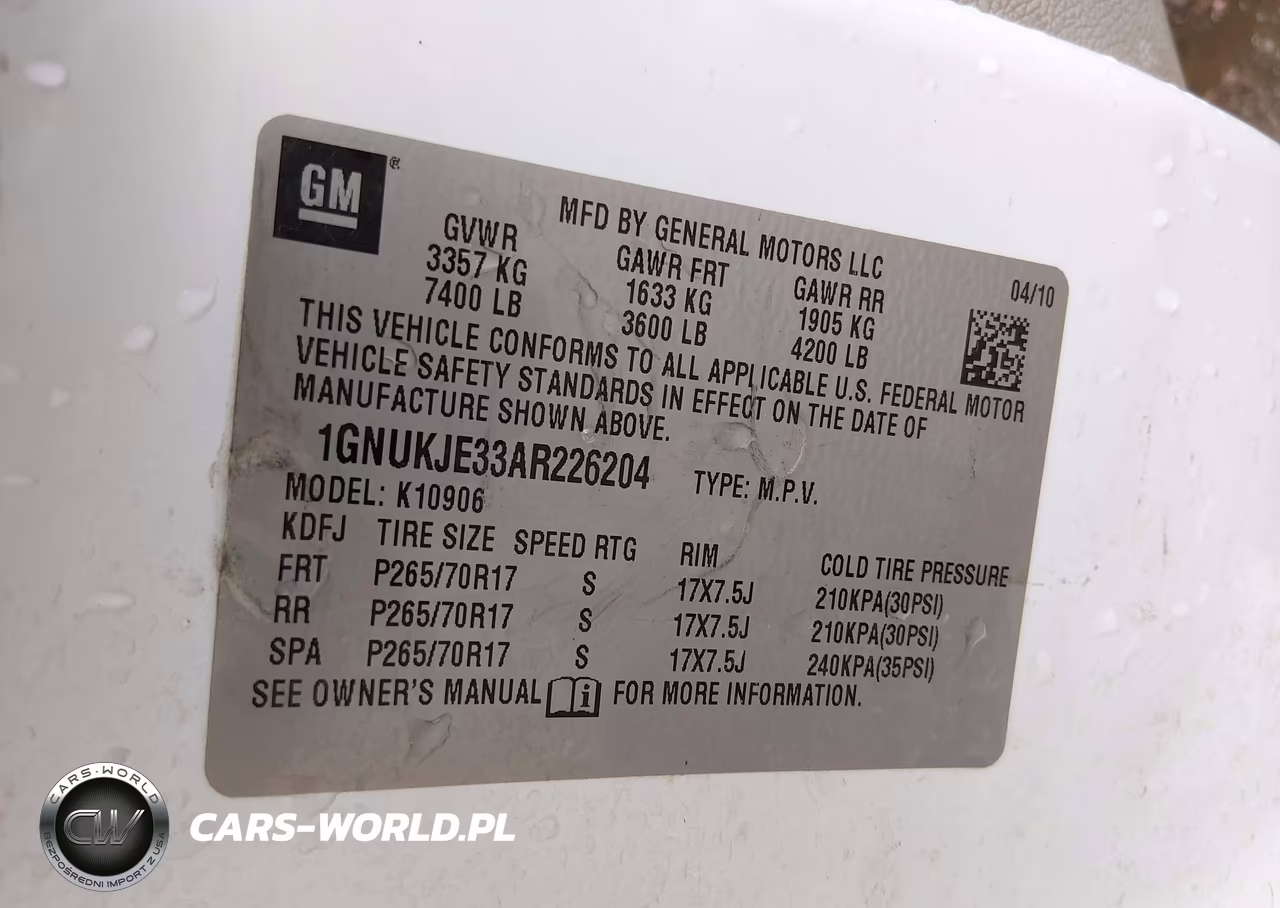 2010 Chevrolet Suburban 1500 Lt1 VIN:1GNUKJE33AR226204 - 9