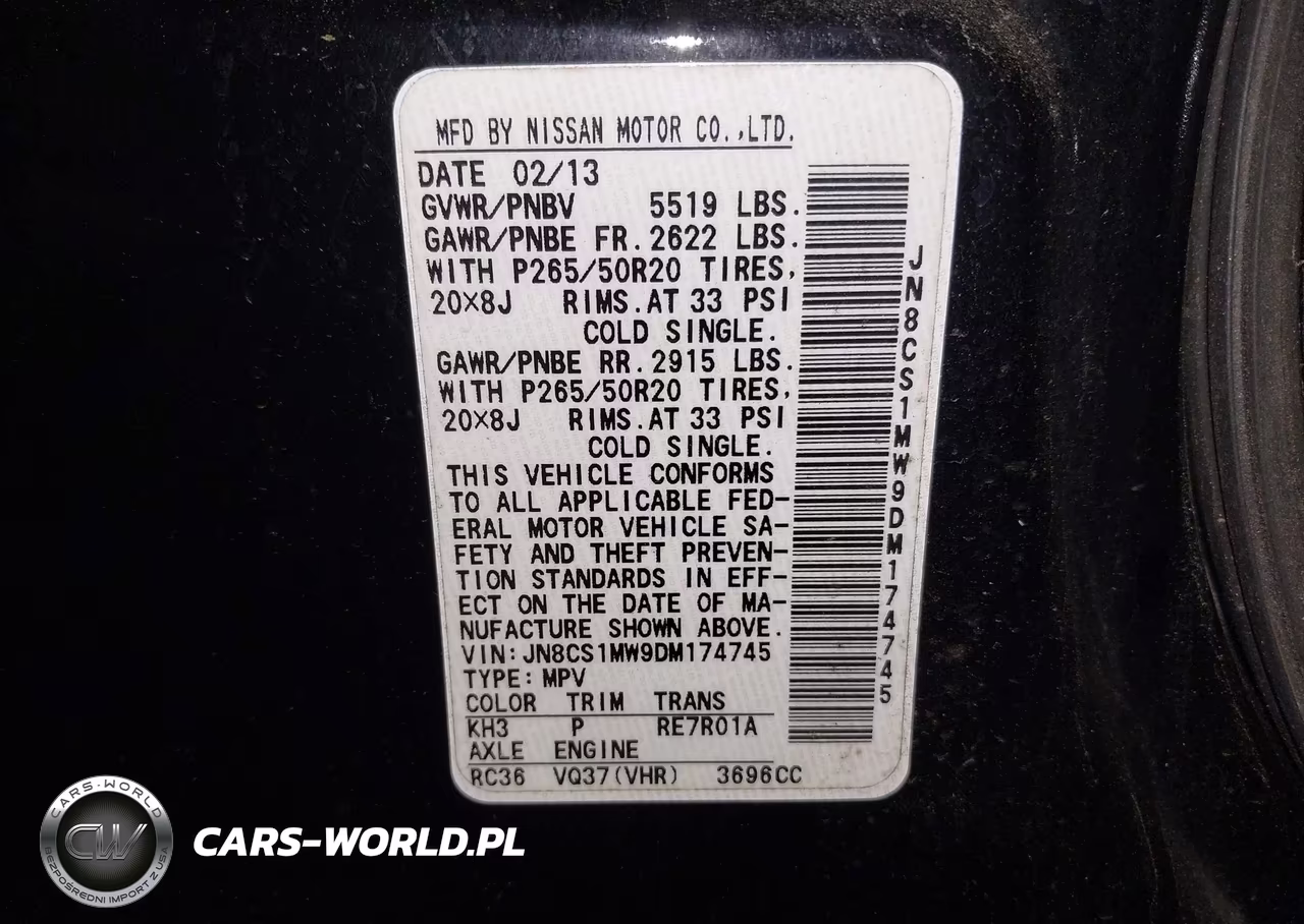 2013 Infiniti Fx37 VIN:JN8CS1MW9DM174745 - 9