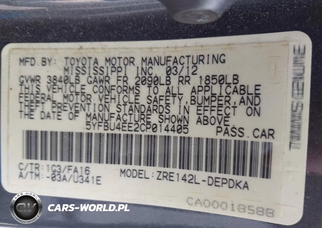 2012 Toyota Corolla L VIN:5YFBU4EE2CP014405 - 9