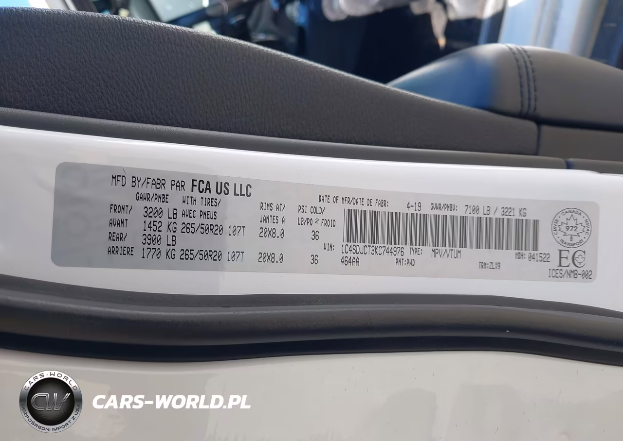 2019 Dodge Durango R-T VIN:1C4SDJCT3KC744976 - 9