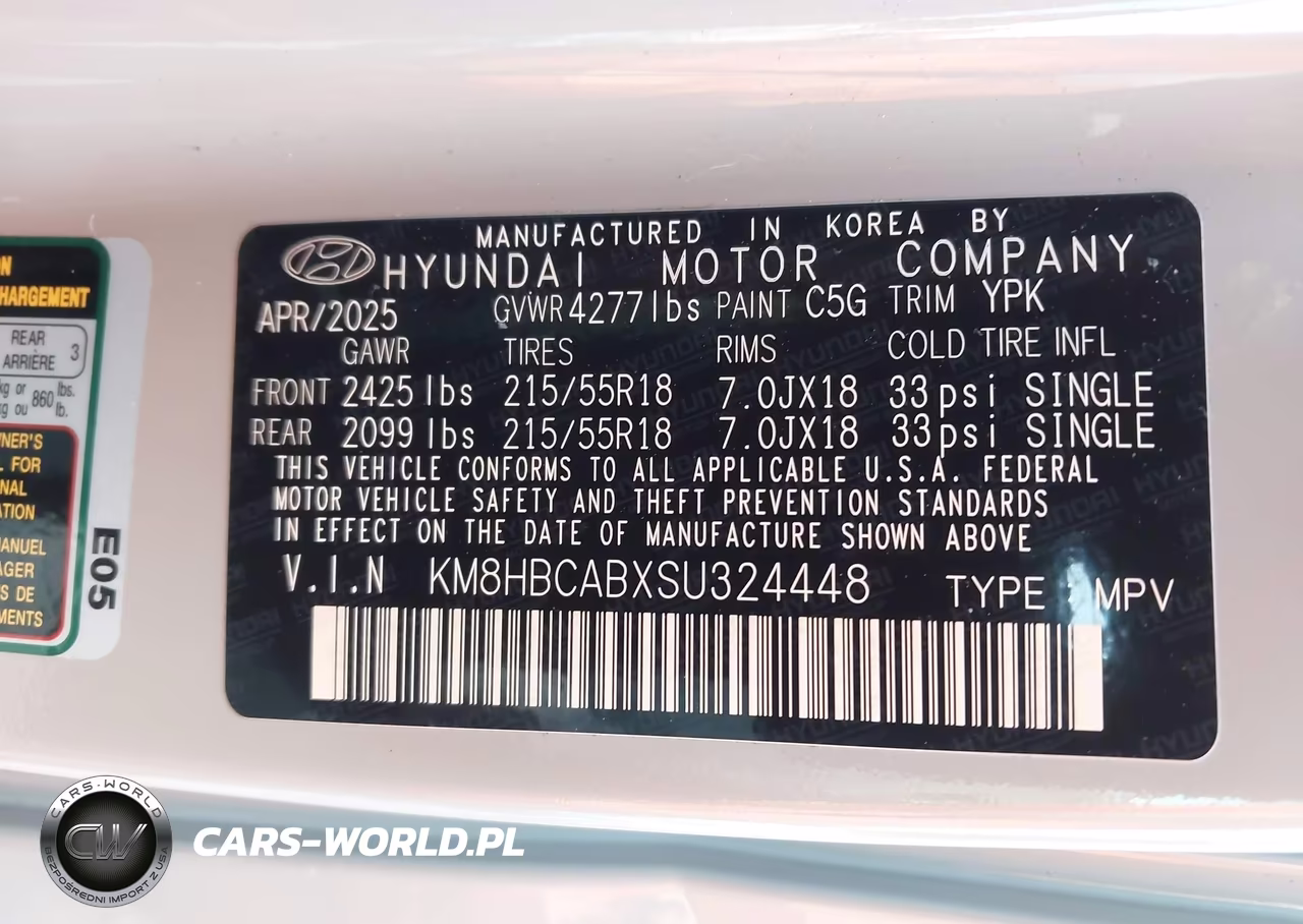2025 Hyundai Kona Sel VIN:KM8HBCABXSU324448 - 9